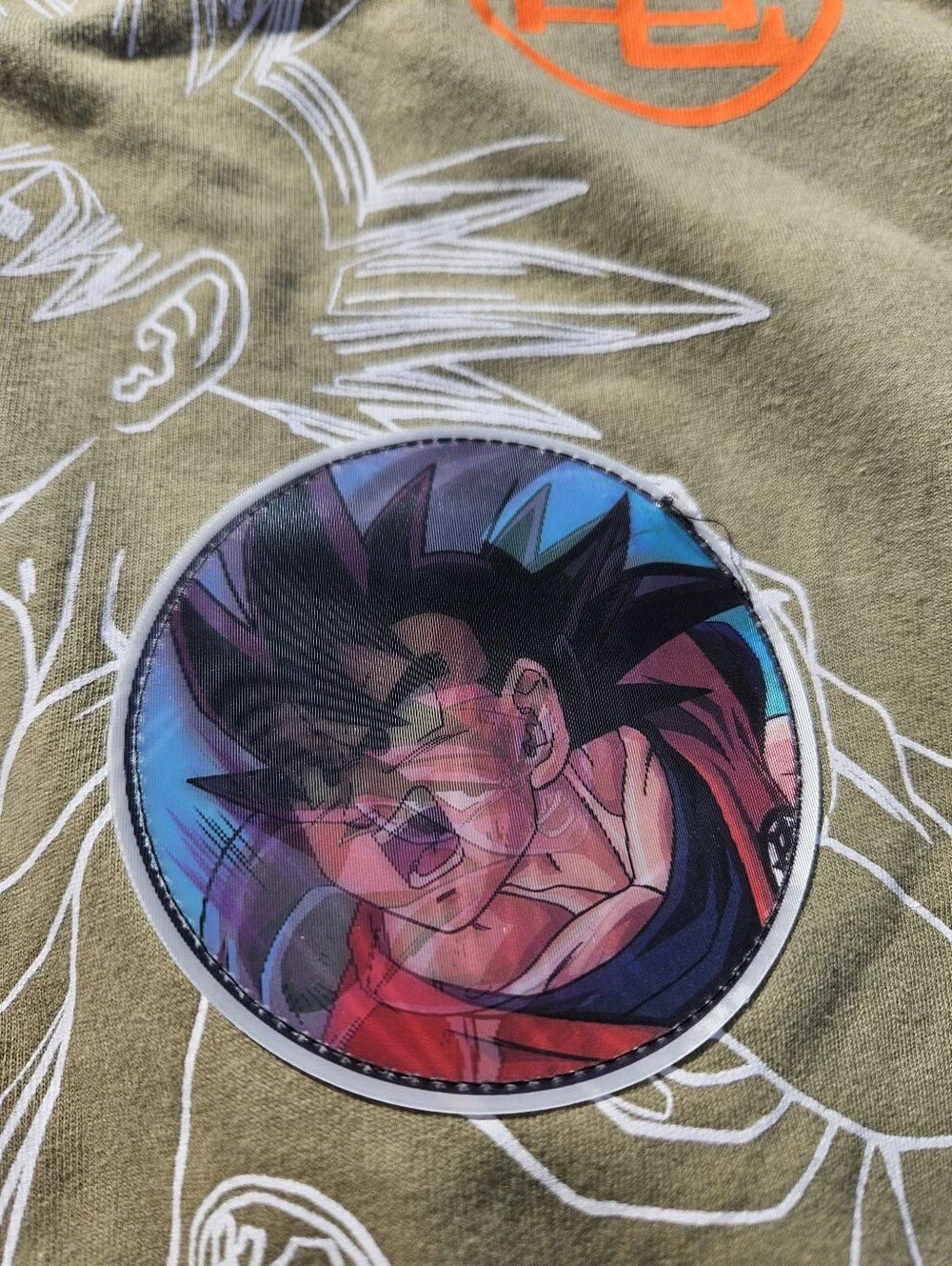 Dragon Ball Z Boys 2 Pc Outfit Set Goku Graphic Tee Shorts Green Olive Size 6/7